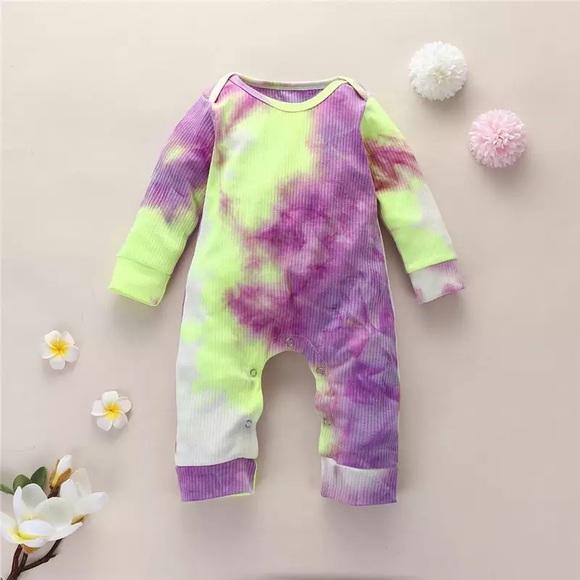 Tie Dye Baby Boy Girl Romper - Picture 1 of 4
